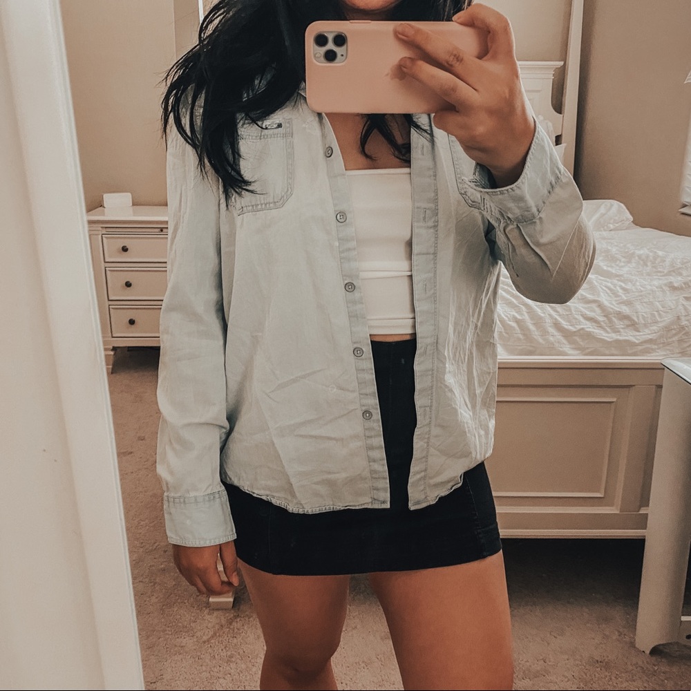 Light Wash Denim Button Up Jacket Bullhead